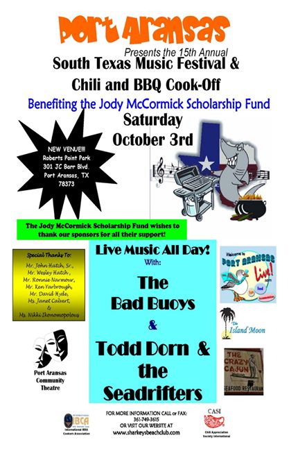 South Texas Music Fest Oct 3rd in Port Aransas, Texas.